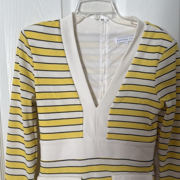Endless Rose Yellow and White Striped long sleeve dress size small - Picture 3 of 4